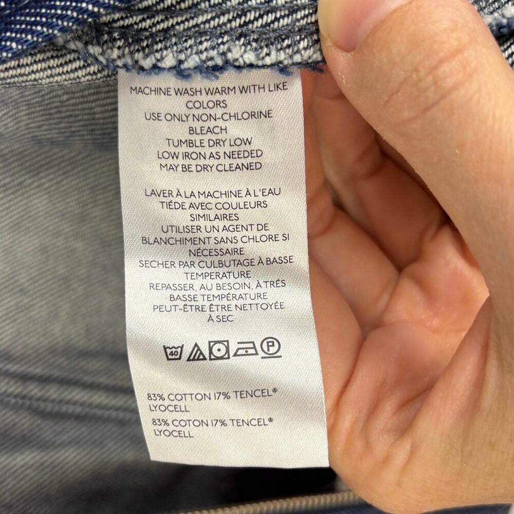 Pilcro Anthropologie Super-Soft Denim Moto Jacket Small - Picture 12 of 13